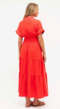 Load image into Gallery viewer, Contrast midi dress orange/red
