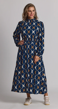 Load image into Gallery viewer, Hampton dress navy wave
