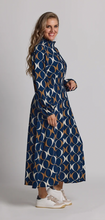 Load image into Gallery viewer, Hampton dress navy wave

