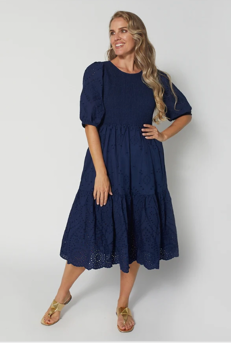 Naples dress indigo