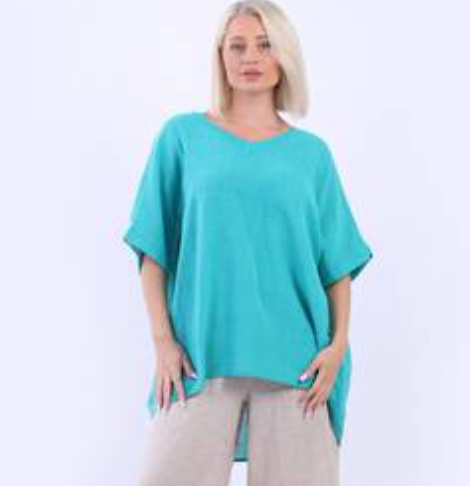 Kelly top aqua