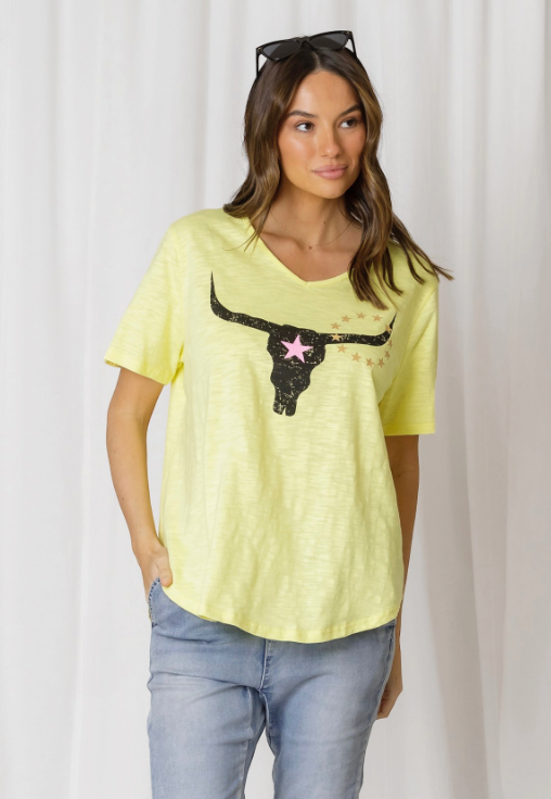 Steer tee citrus