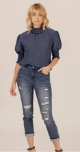 Load image into Gallery viewer, Bonnie top navy blue
