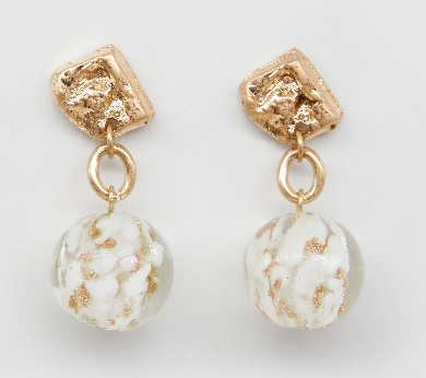 Murano glass bead earring