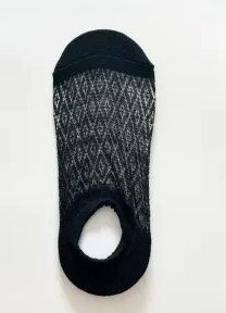 Black crochet sock