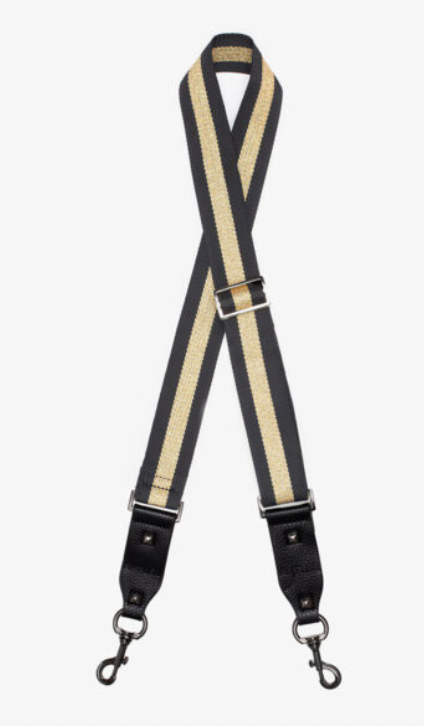 Black & gold bag strap