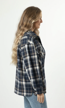 Load image into Gallery viewer, Becca shacket navy check
