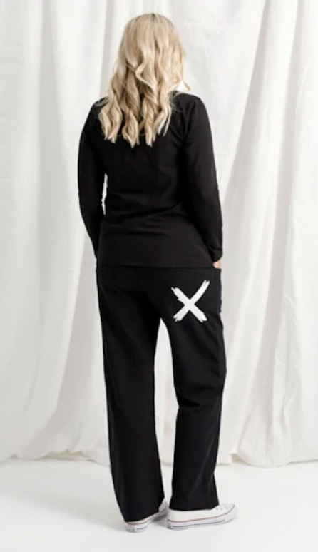 Avenue pant black w white X