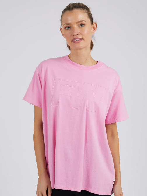 Embroidery tee pink