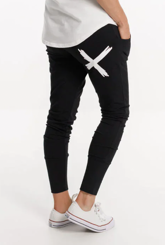 Apartment pants Black w white X