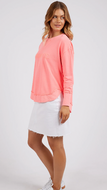 Simplified crew neon peach