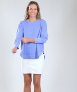 Simplified crew neon blue