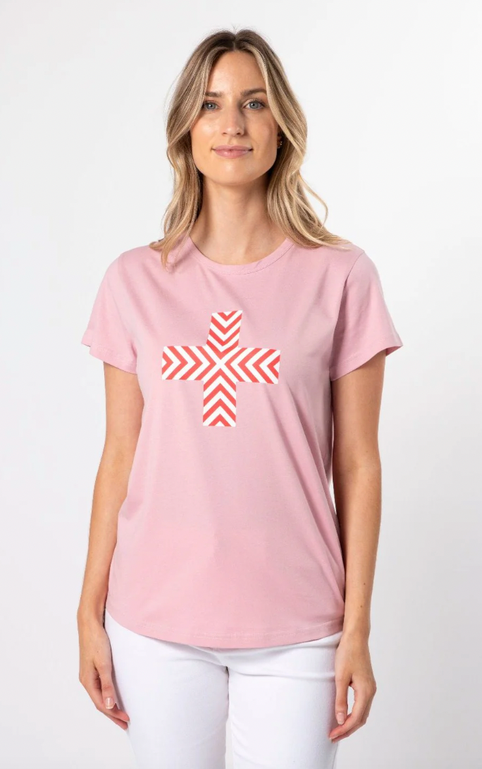 Blush red chevron