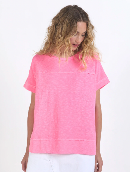 Alison tee neon rose