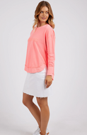 Simplified crew neon pink