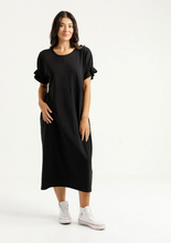 Load image into Gallery viewer, Nevaeh midi dress black
