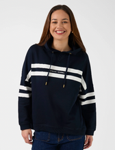 Load image into Gallery viewer, Newport hoodie navy banner
