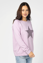 Load image into Gallery viewer, Classic sweater lilac w star
