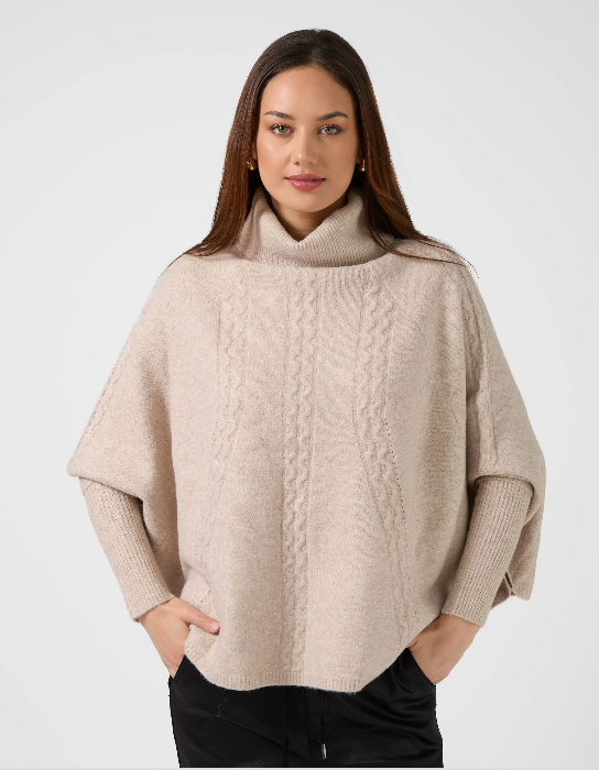 Joey poncho tan