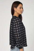 Load image into Gallery viewer, Matilda blouse dark heart
