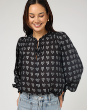 Load image into Gallery viewer, Matilda blouse dark heart
