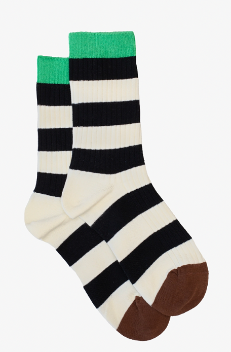 Green top Stripe sock