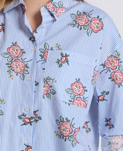 Load image into Gallery viewer, Estella shirt floral blue stripe
