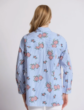 Load image into Gallery viewer, Estella shirt floral blue stripe
