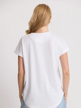 Load image into Gallery viewer, Soho cuff crew white embroidered logo white
