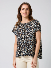 Load image into Gallery viewer, Clio blouse navy leopard
