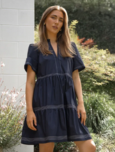 Load image into Gallery viewer, Willa dress navy
