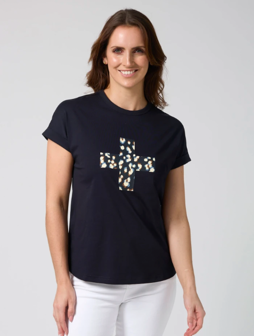 Soho cuff tee deep navy