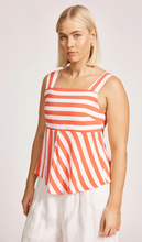 Load image into Gallery viewer, Treville stripe tank coral

