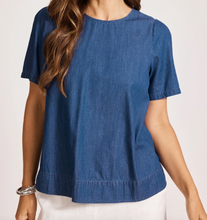 Load image into Gallery viewer, Melenia denim top indigo
