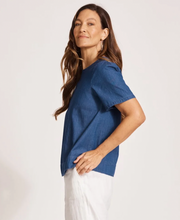 Load image into Gallery viewer, Melenia denim top indigo

