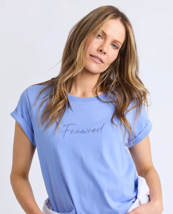 Signature tee neon blue