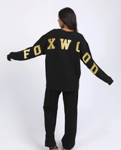 Load image into Gallery viewer, Interval crew black gold
