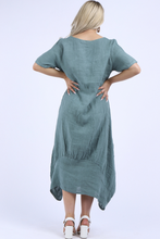 Load image into Gallery viewer, Ava dip dress sage
