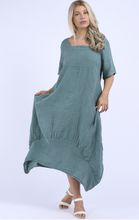 Load image into Gallery viewer, Ava dip dress sage

