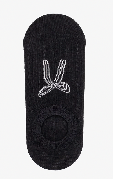 No show black w white bow