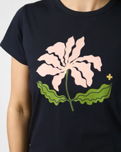 Load image into Gallery viewer, Classic tee navy blushing blooms

