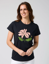 Load image into Gallery viewer, Classic tee navy blushing blooms

