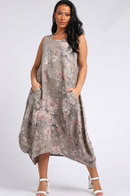 Load image into Gallery viewer, Gabriella linen dress mocha floral
