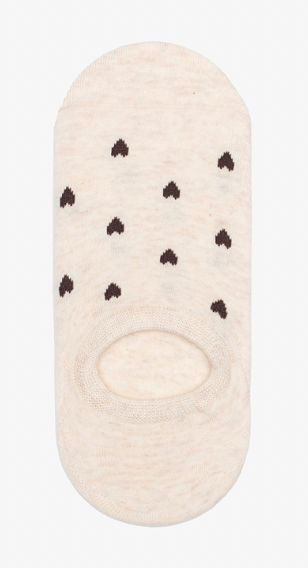 Oat heart no show sock