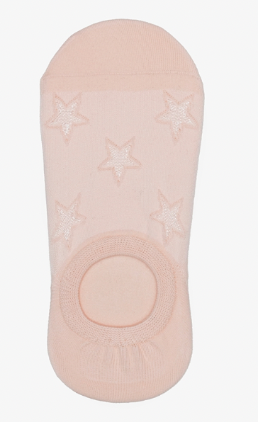Blush star no show sock