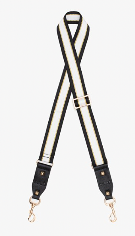 Antler Bag Strap - white and gold