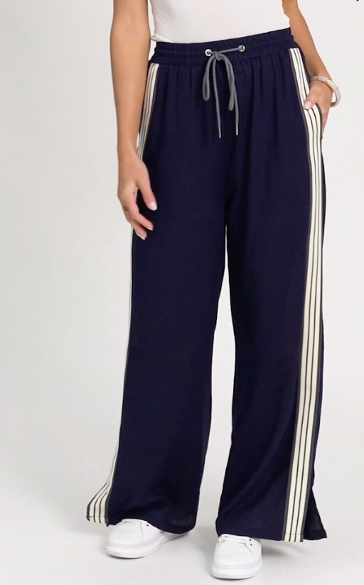 Navy stripe pant