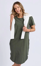 Load image into Gallery viewer, Bay tape dress khaki
