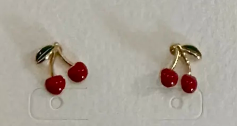 Cherries stud red