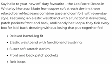 Load image into Gallery viewer, Leo barrel jeans white
